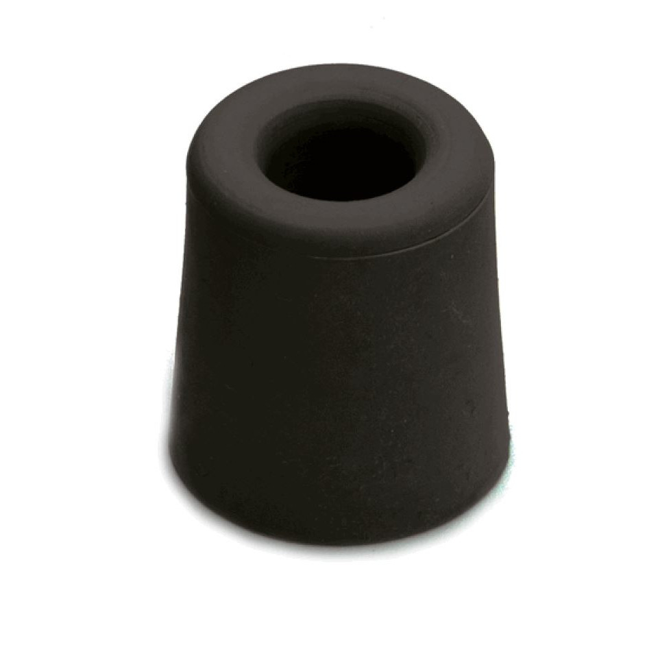 1x stuks deurstopper-deurbuffer rubber zwart 3,3 x 3 cm