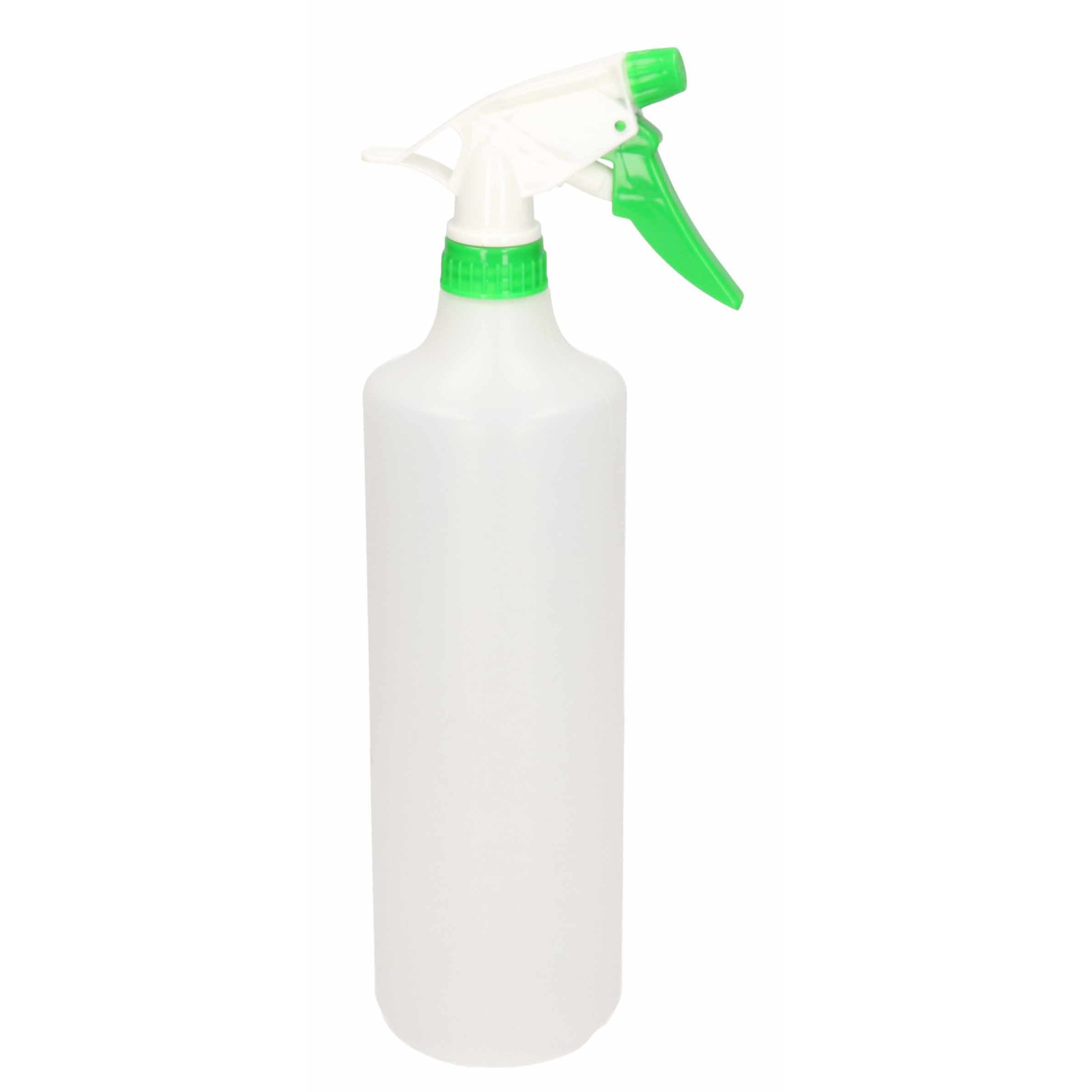 1x Waterverstuivers-plantenspuiten groen-witte spraykop 1 liter