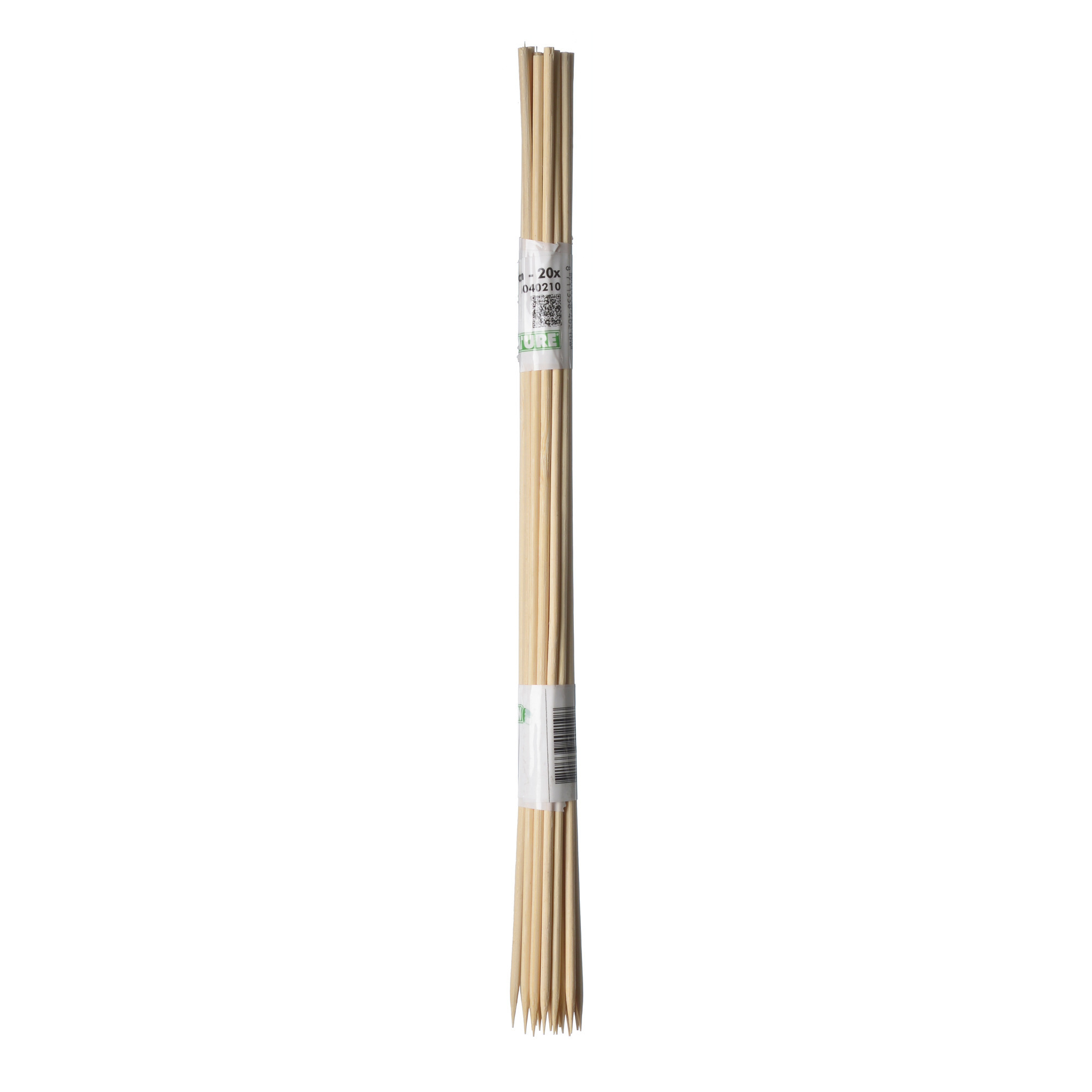 Nature 20x stuks splitbamboe / bamboestokjes 30 cm - plantensteun / tonkinstokken -