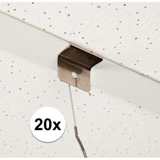 20x stuks systeem plafond ophang clip