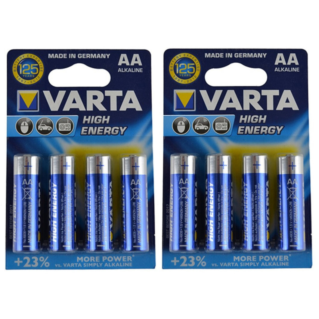 20x Varta Alkaline AA batterijen high energy 1.5 V