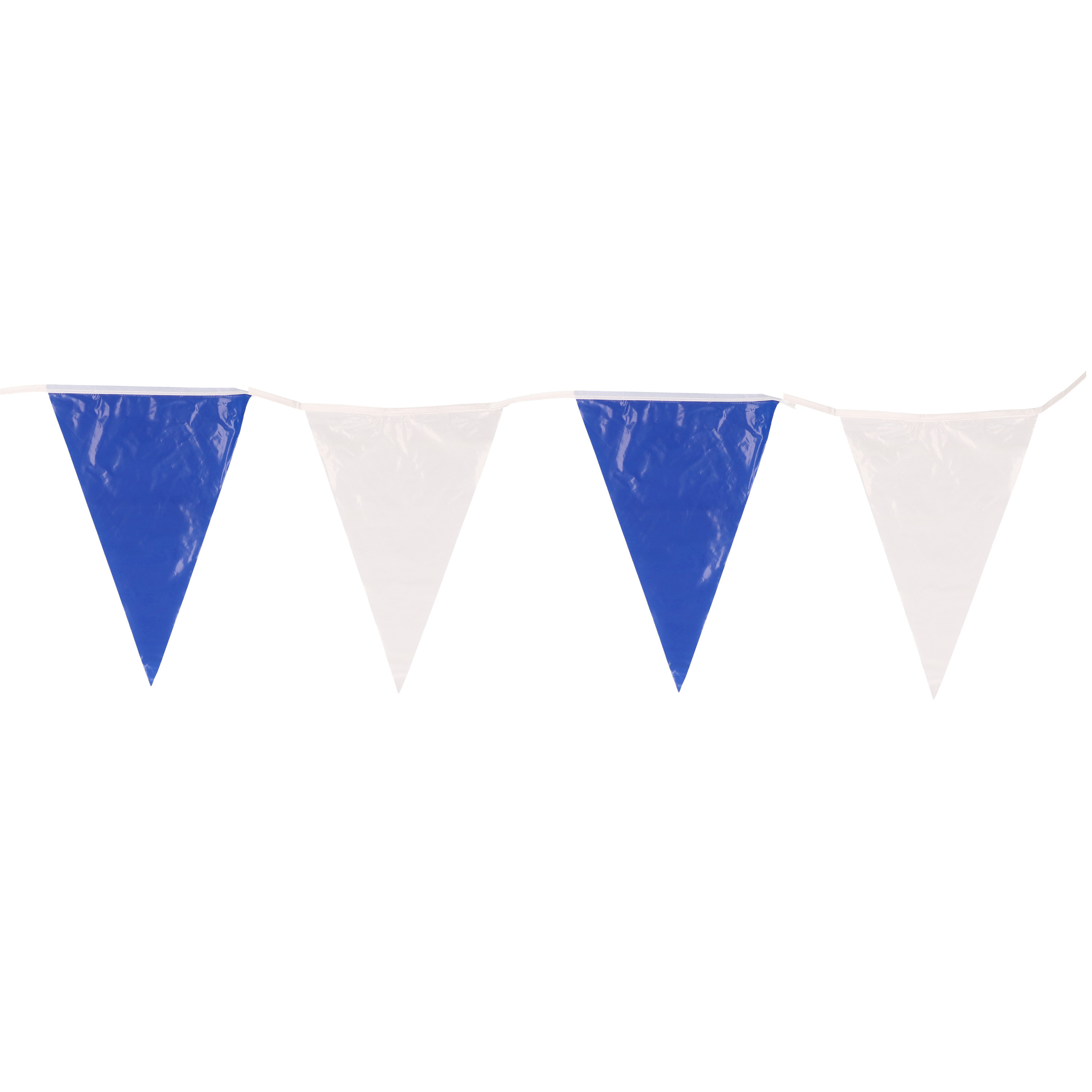 20x Vlaggenlijnen blauw en wit 10 meter