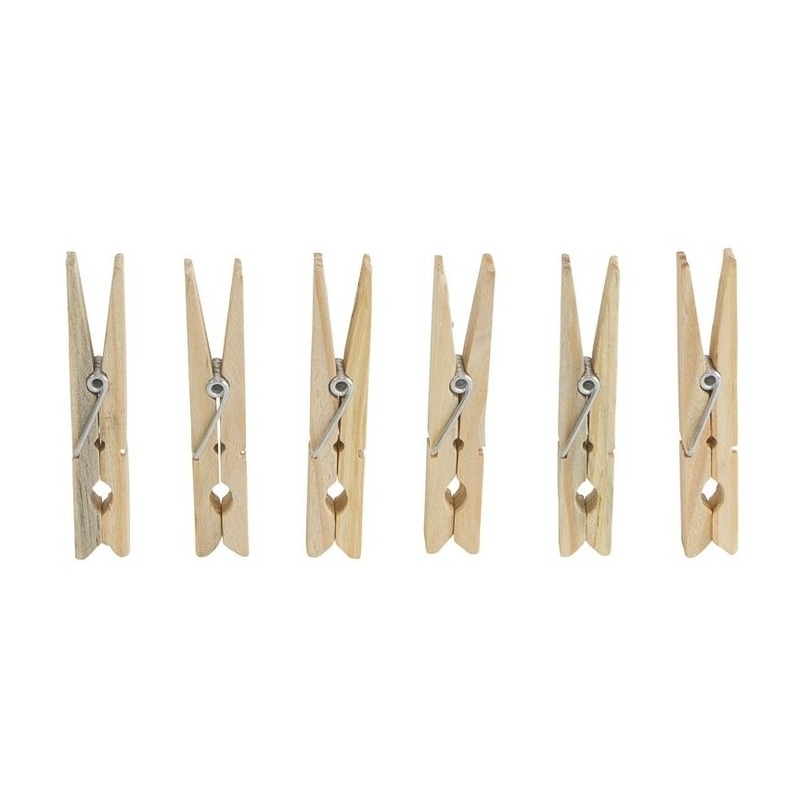 20x Wasknijpers-wasgoedknijpers jumbo van hout