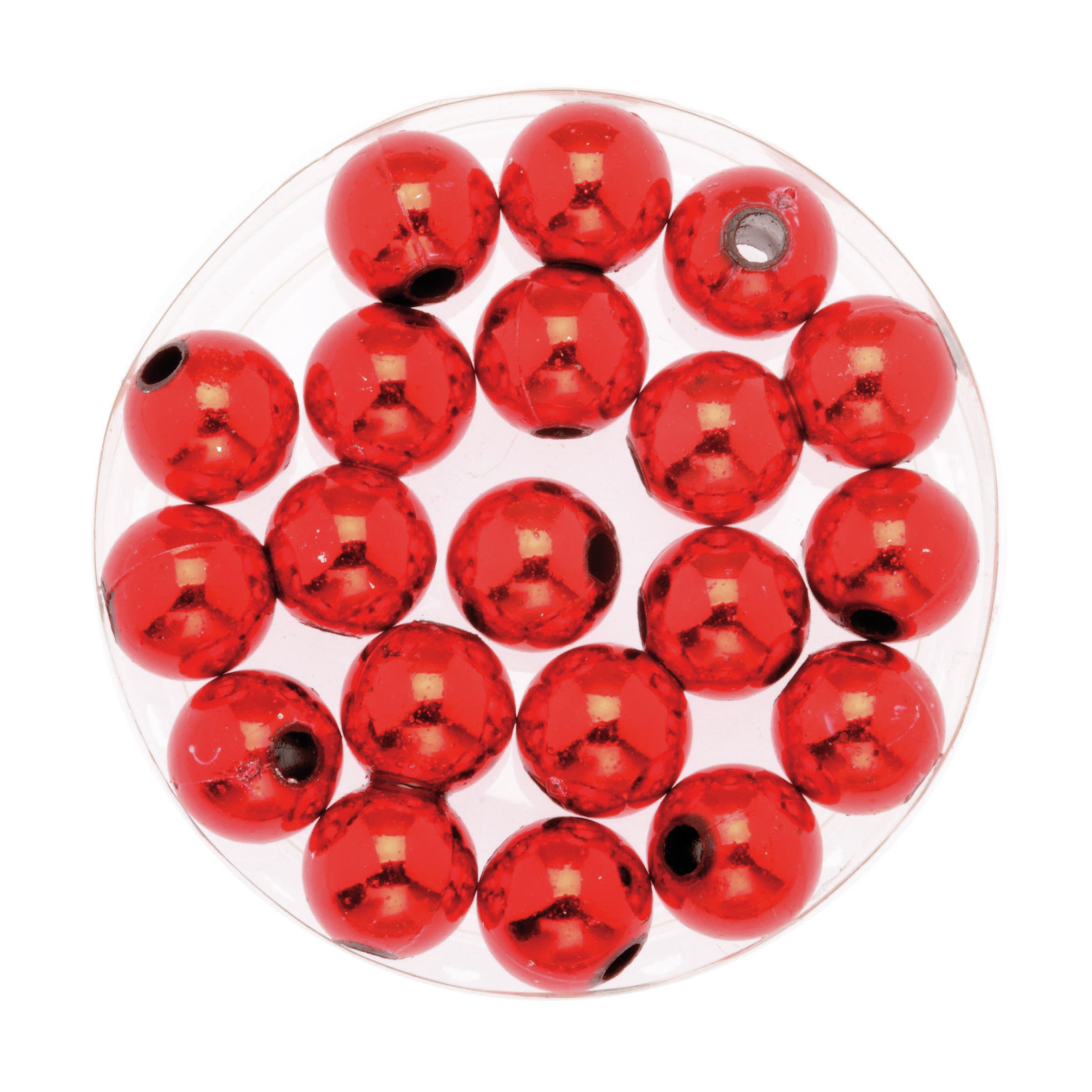 240x stuks sieraden maken glans deco kralen in het rood van 10 mm