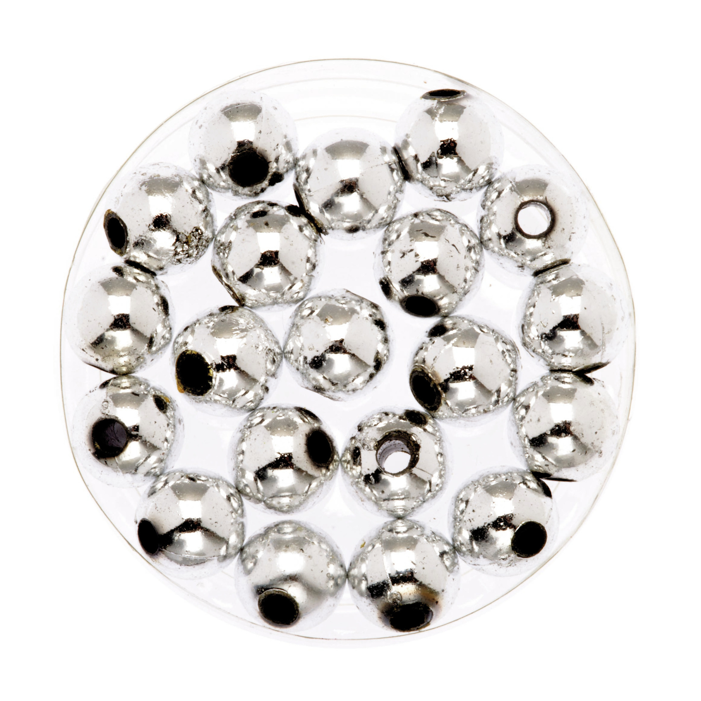 240x stuks sieraden maken glans deco kralen in het zilver van 10 mm