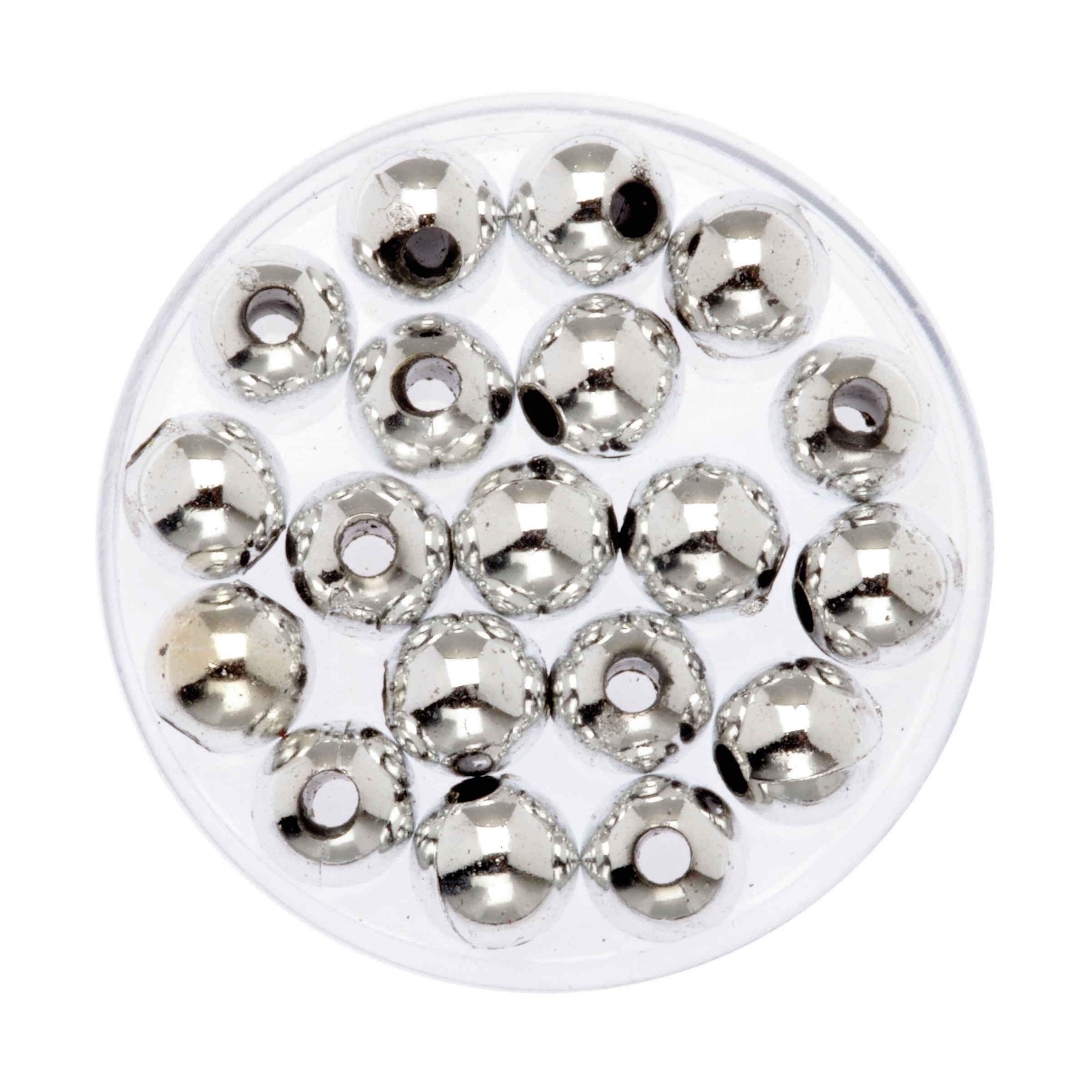 240x stuks sieraden maken glans deco kralen in het zilver van 8 mm