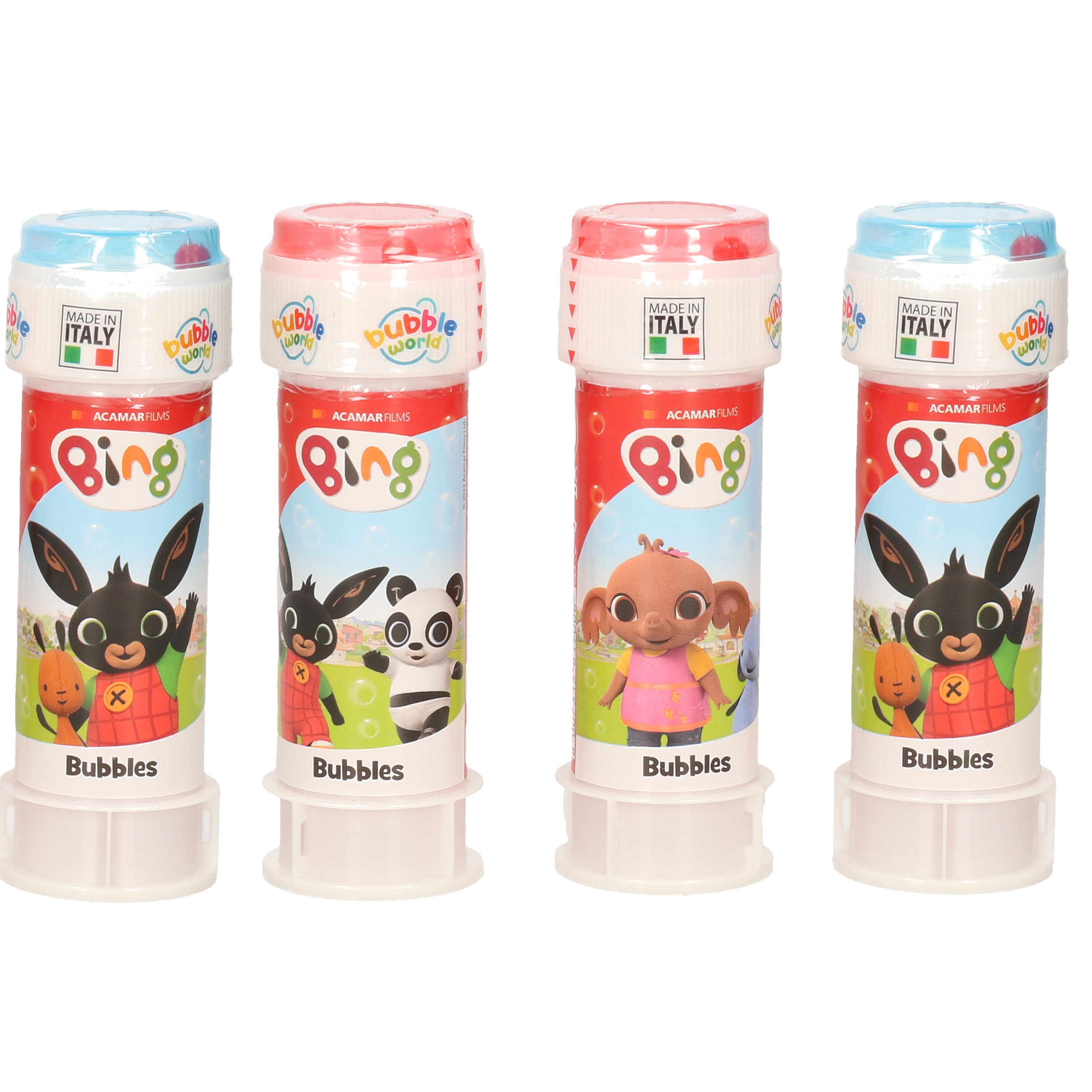 24x Bing konijn bellenblaas flesjes met bal spelletje in dop 60 ml voor kinderen