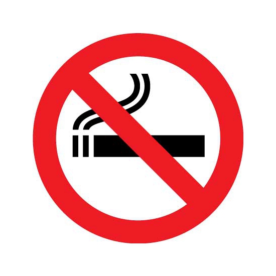 25x stuks stickers verboden te roken 14.8 cm rond -