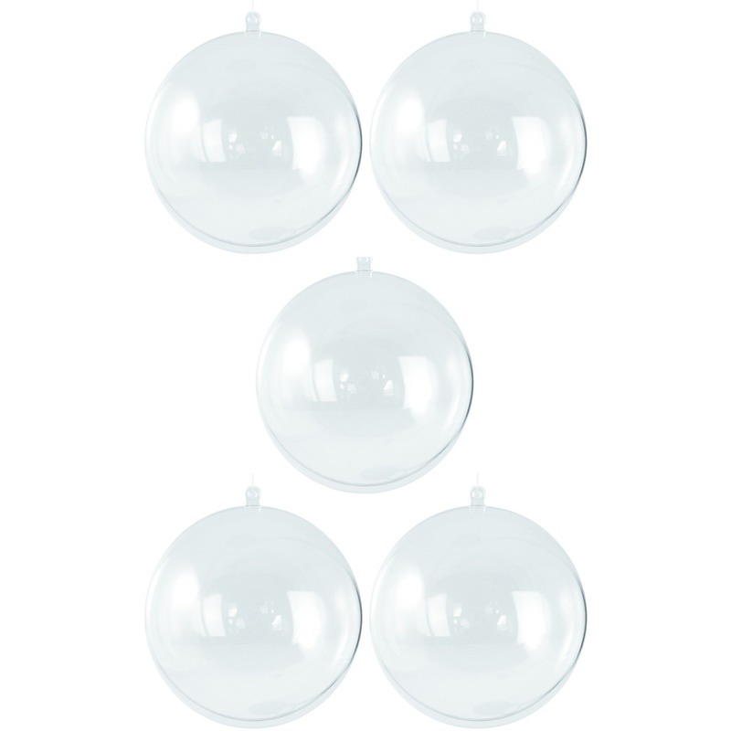 25x Transparante hobby-DIY kerstballen 6 cm