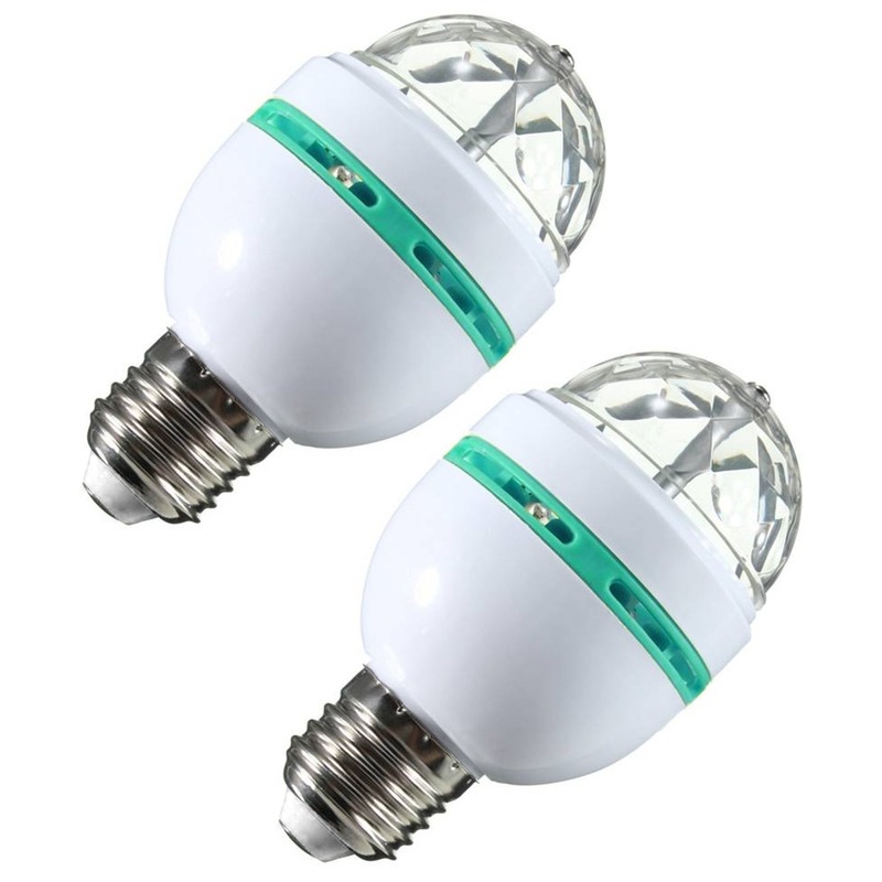 2x Disco lamp-licht E27 fitting 30 effecten