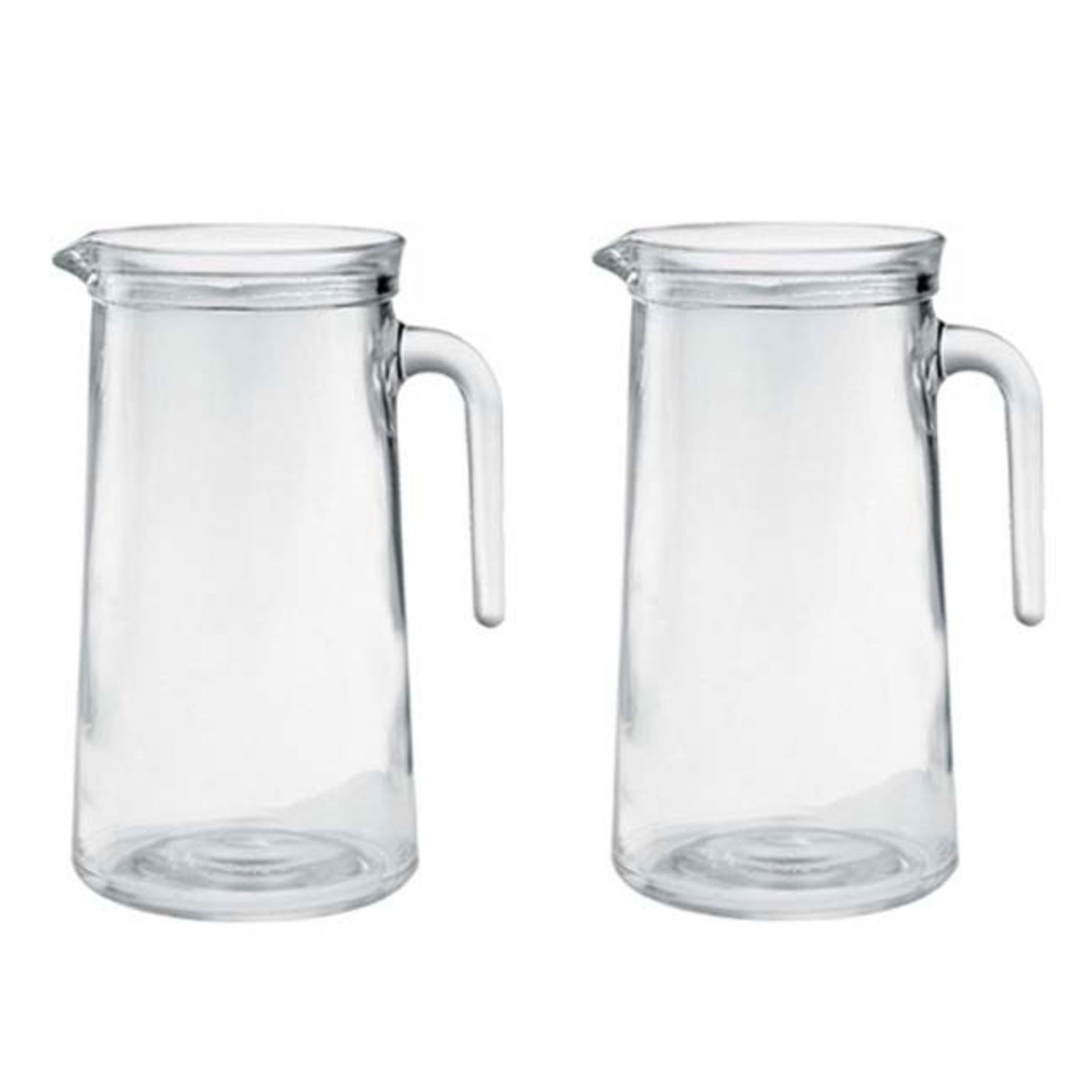 2x Glazen water karaffen van 1,1 L