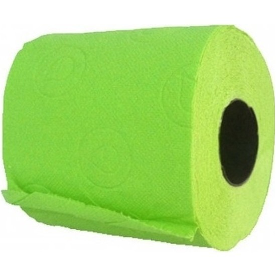 2x Groen toiletpapier rollen 140 vellen
