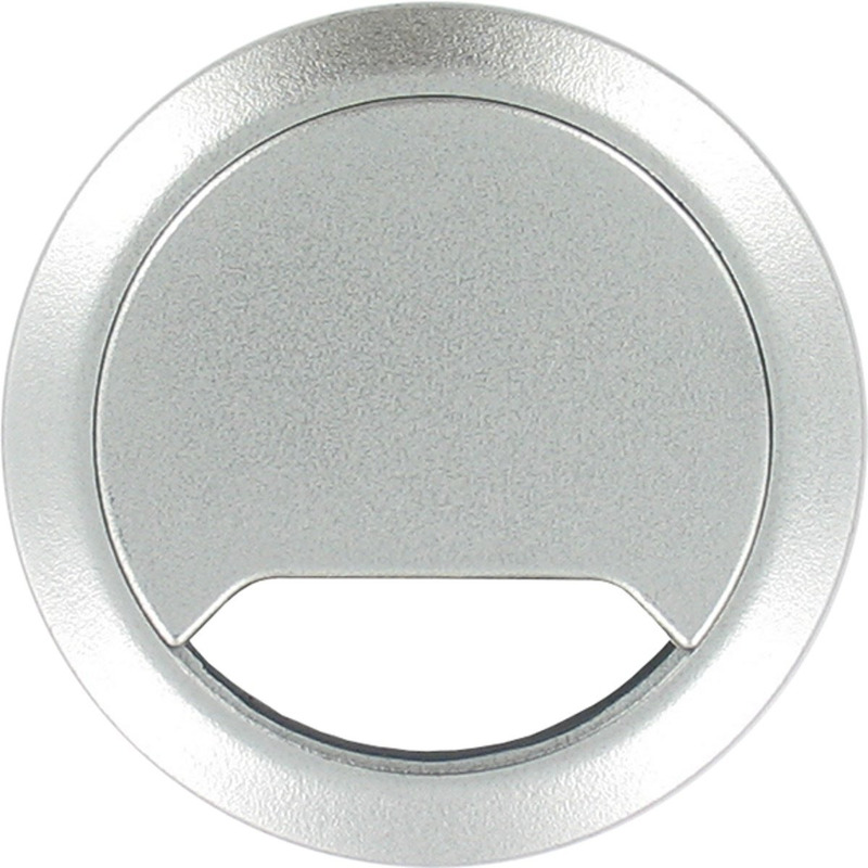 2x Kabeldoorvoer aluminium zilver 60 mm