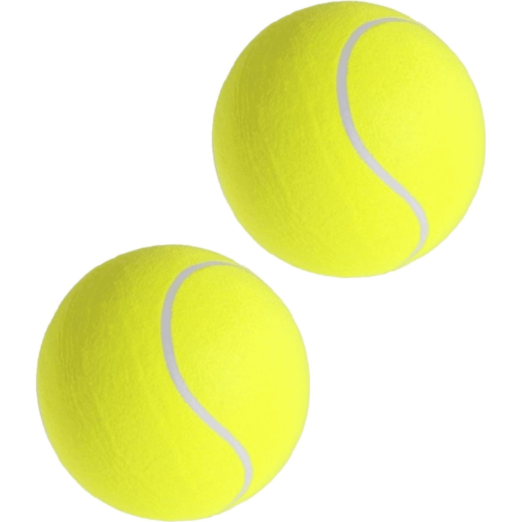 2x Mega tennisballen XXL geel 22 cm speelgoed-sportartikelen