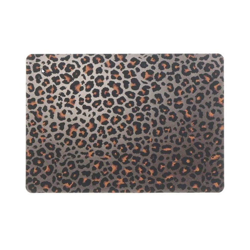 Merkloos 2x Placemats/onderleggers bruine panterprint 30 x 45 cm -