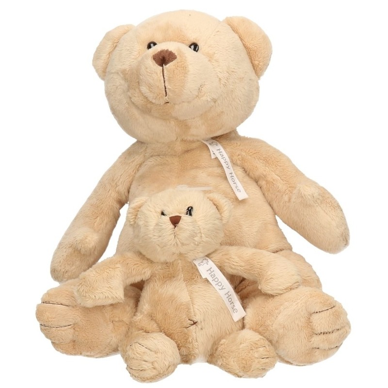 2x Pluche mama en kind Buster knuffelberen 40-23 cm knuffels