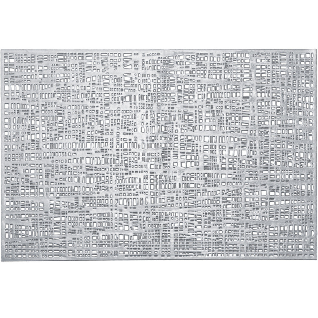 Zeller 2x Rechthoekige placemats glanzend zilver 30 x 45 cm -
