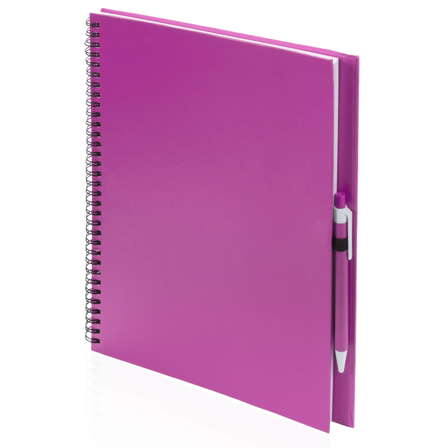 2x Schetsboeken-tekenboeken roze A4 formaat 80 vellen inclusief pennen