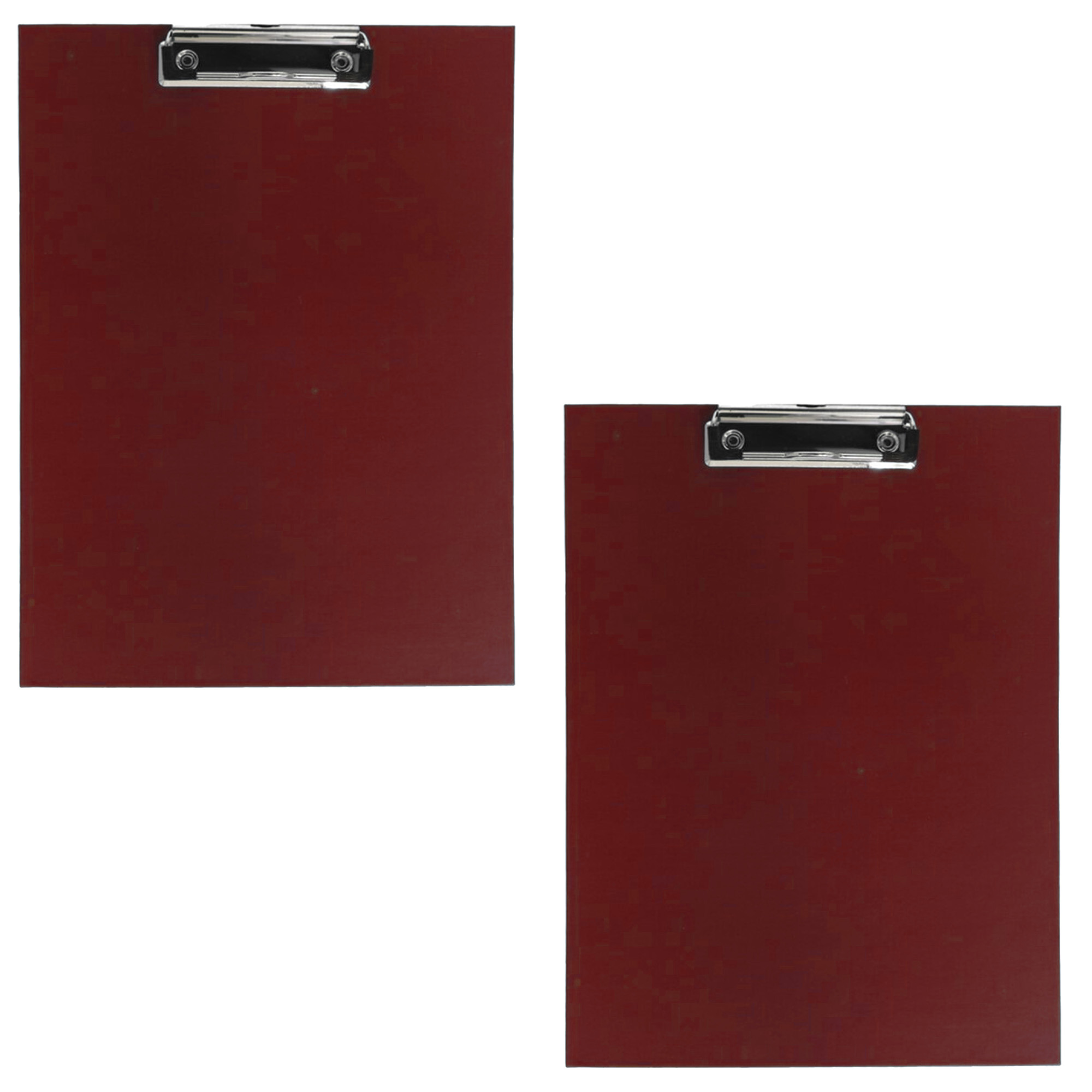 2x stuks clipboard/klembord rood A4 formaat 23 x 31 cm -