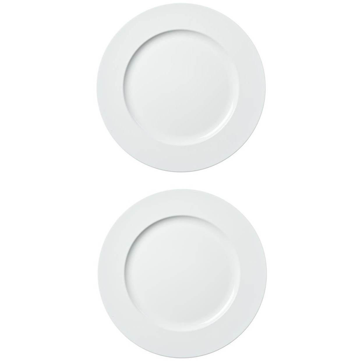 2x stuks diner borden-onderborden wit 33 cm