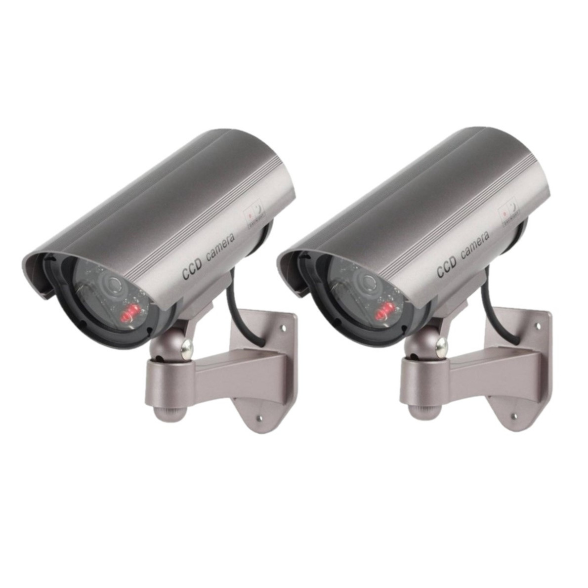 2x stuks dummy camera-beveiligingscamera met LED