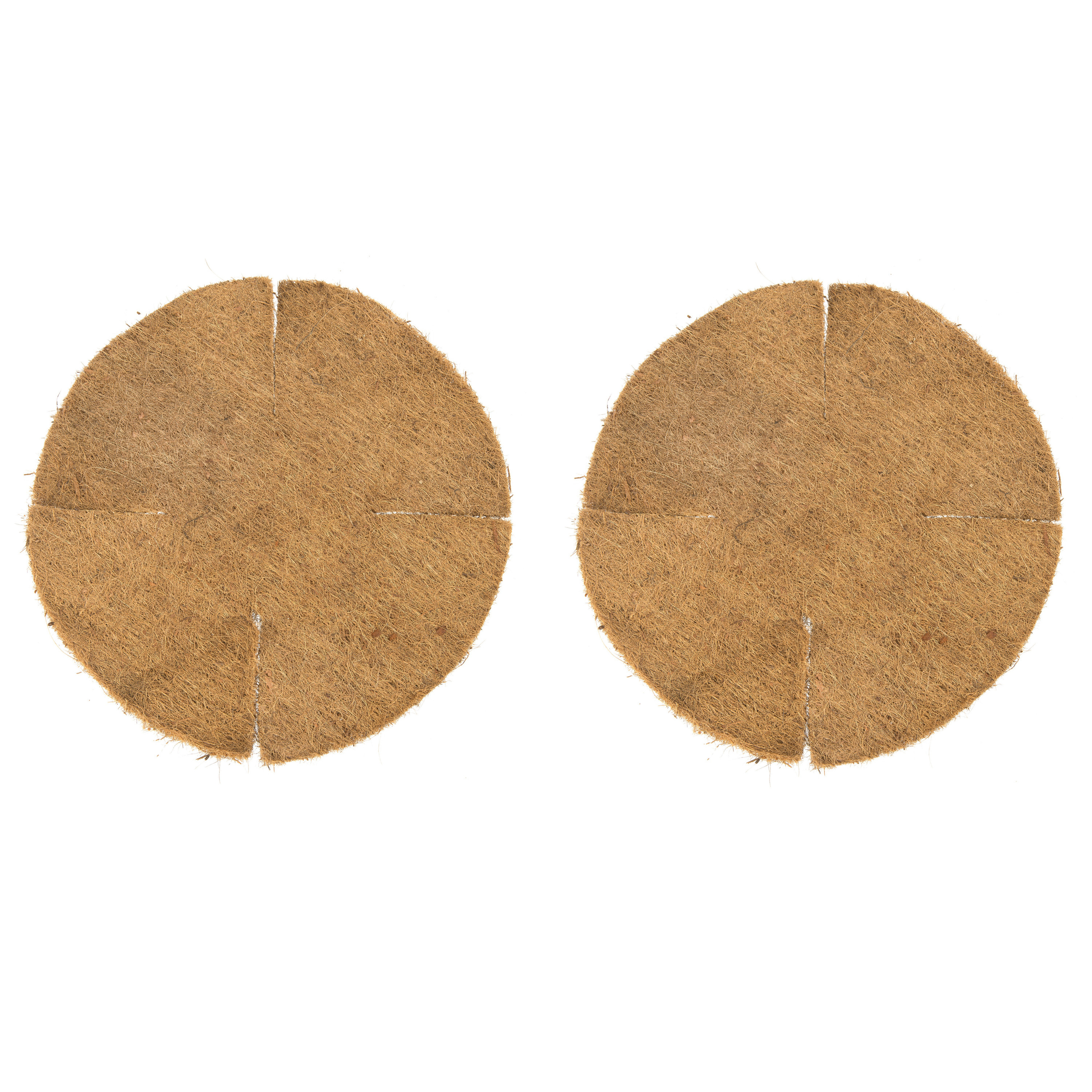 Nature 2x stuks inlegvel kokos voor hanging basket 25 cm - kokosinleggers -