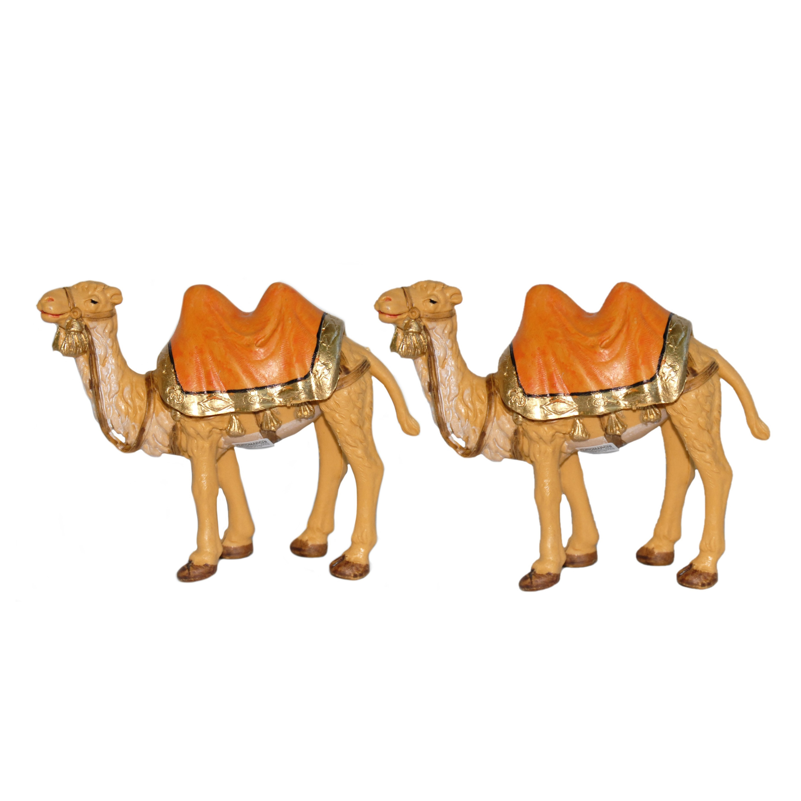 2x stuks kamelen beeldjes 12 cm dierenbeeldjes-kerststal beeldjes