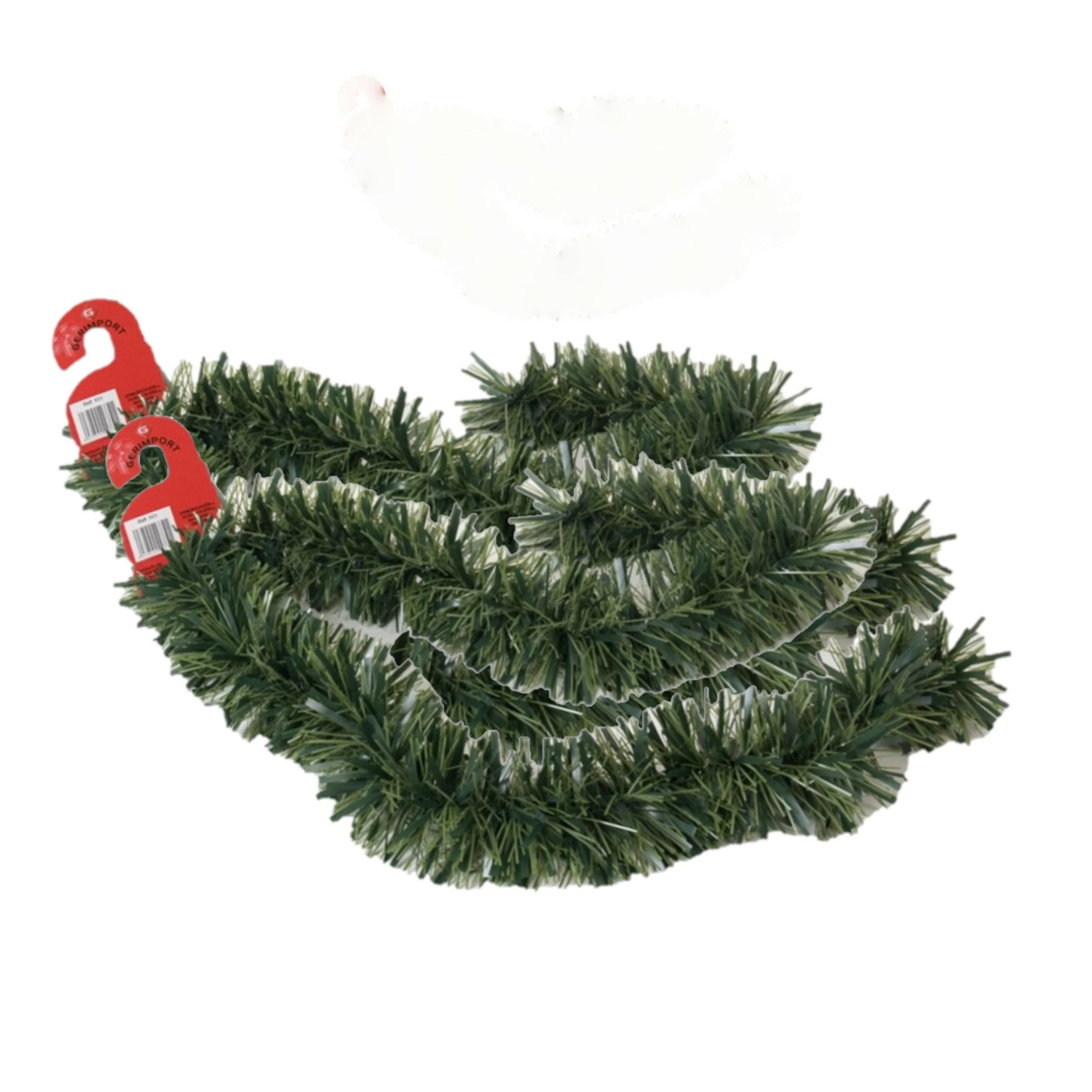 2x stuks kerstboom folie slingers-lametta guirlandes van 180 x 12 cm in de kleur glitter groen