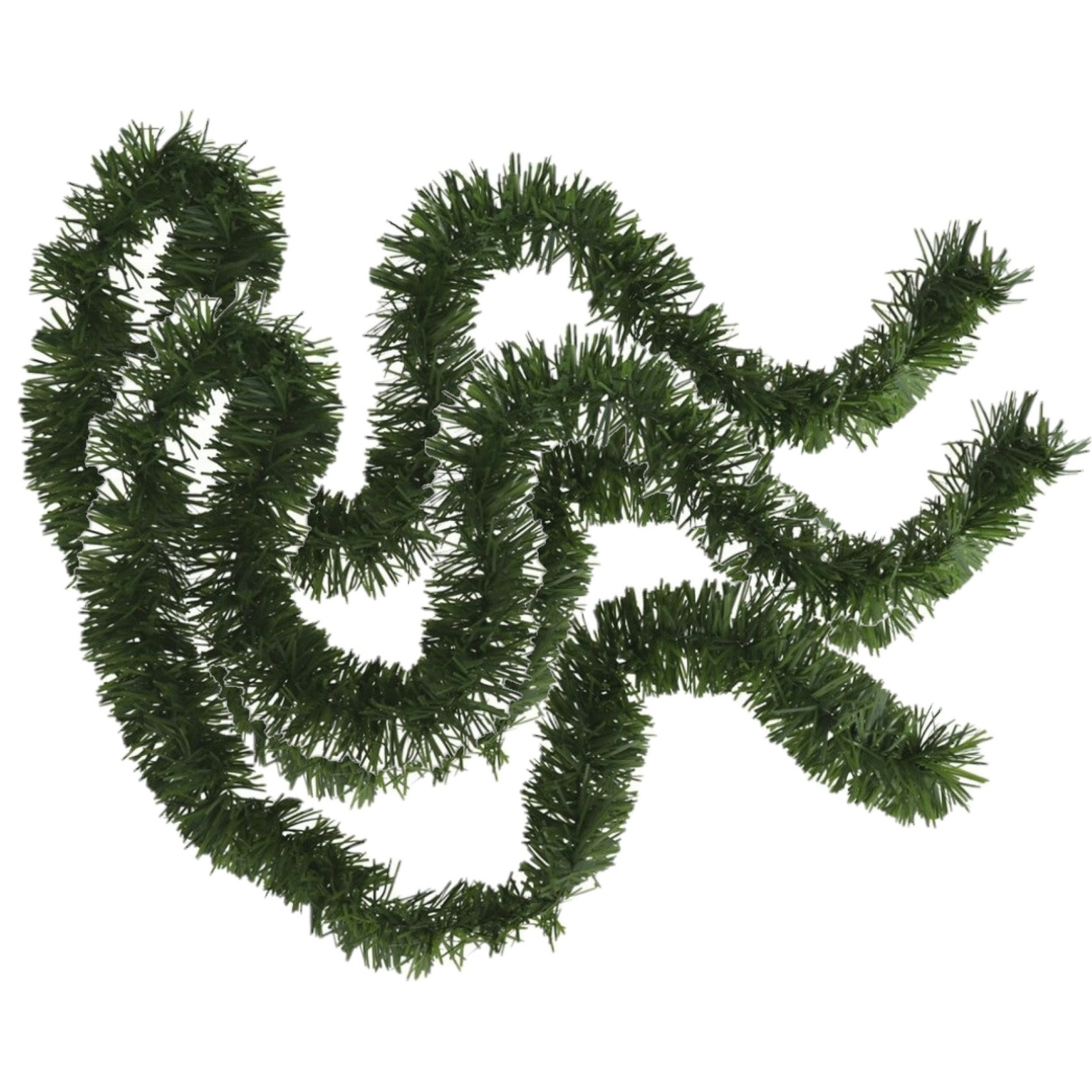 2x stuks kerstboom folie slingers-lametta guirlandes van 180 x 7 cm in de kleur glitter groen