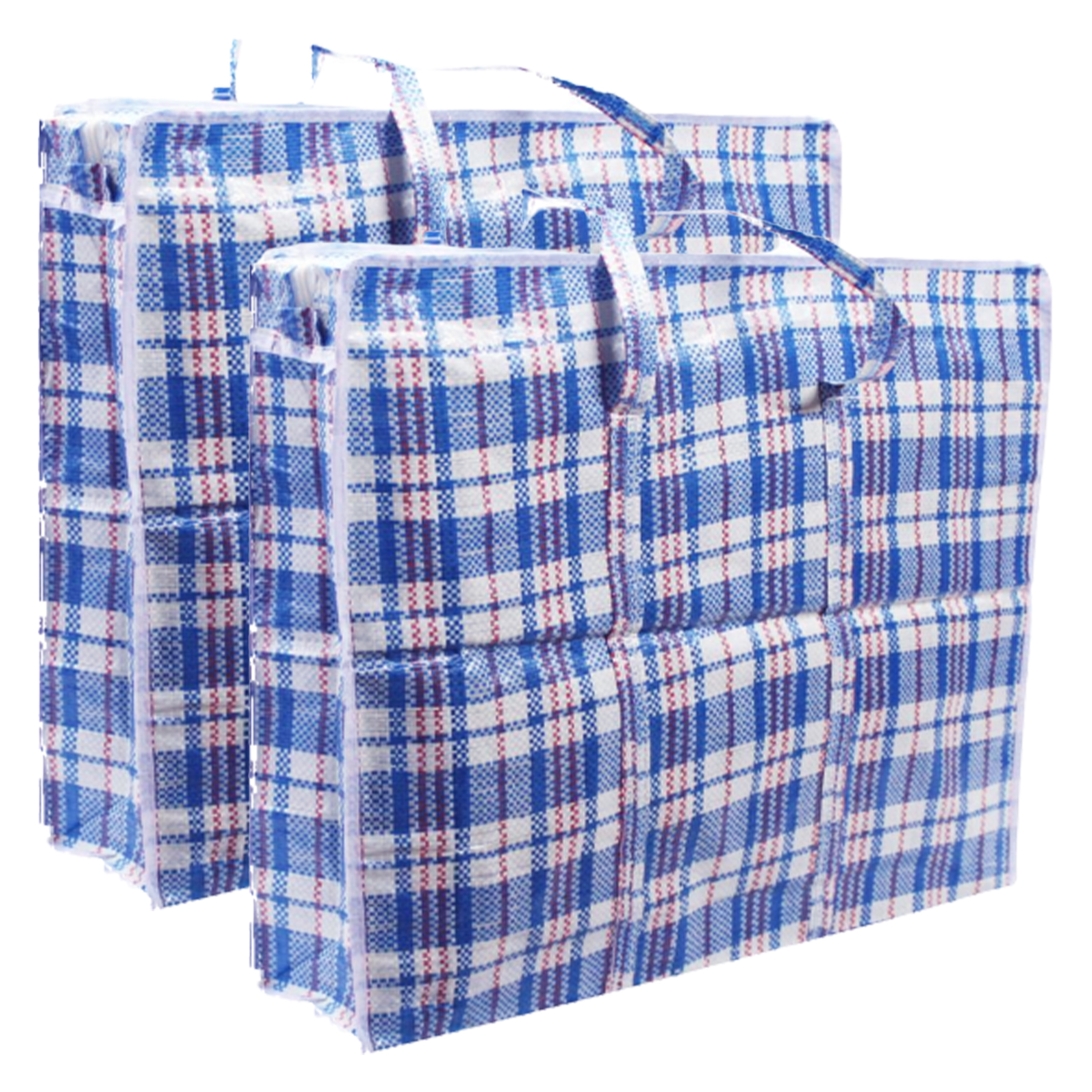 2x stuks opbergtas-hoes voor kussen-deken-dekbed-slaapzak 80 x 70 x 30 cm blauw