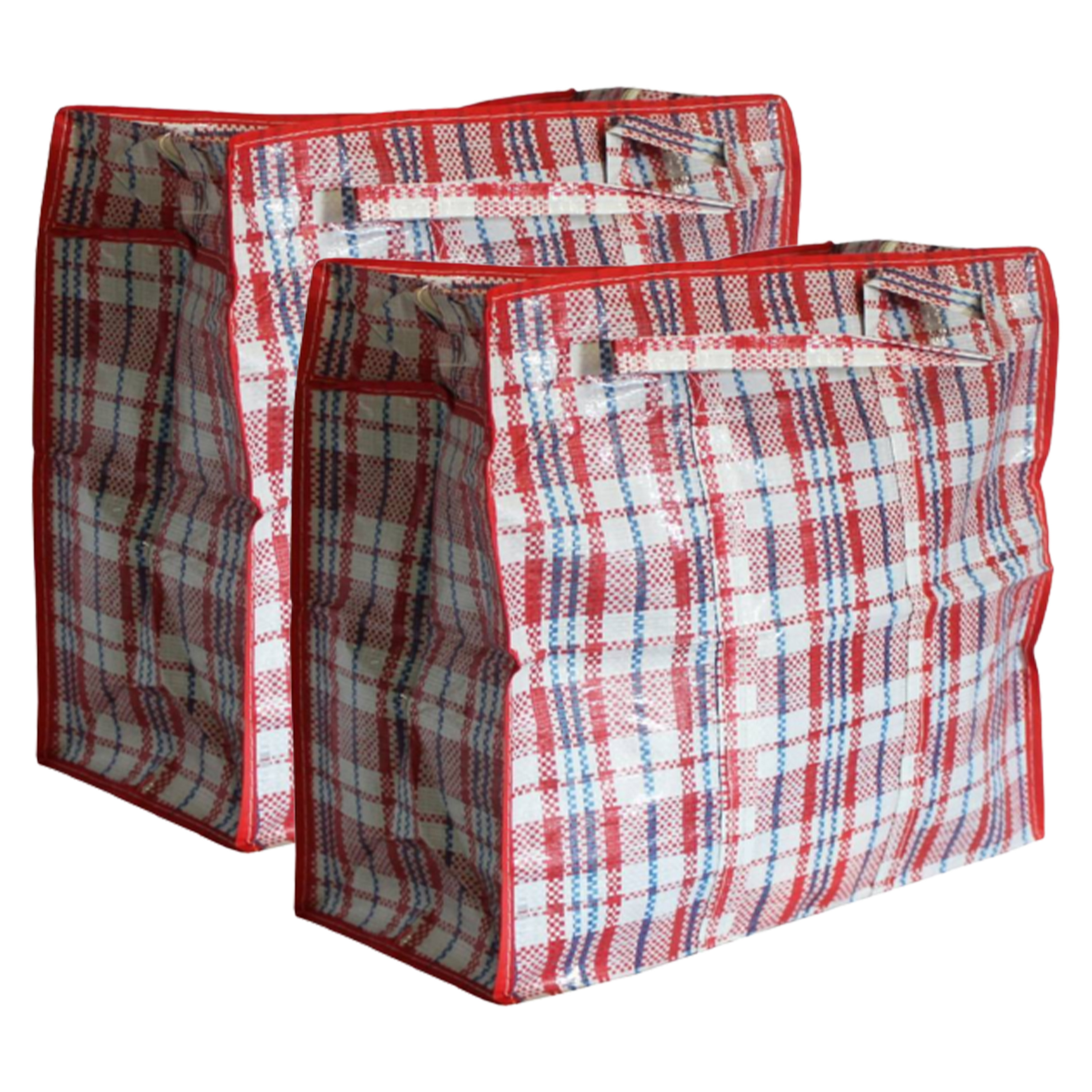 2x stuks opbergtas-hoes voor kussen-deken-dekbed-slaapzak 80 x 70 x 30 cm rood