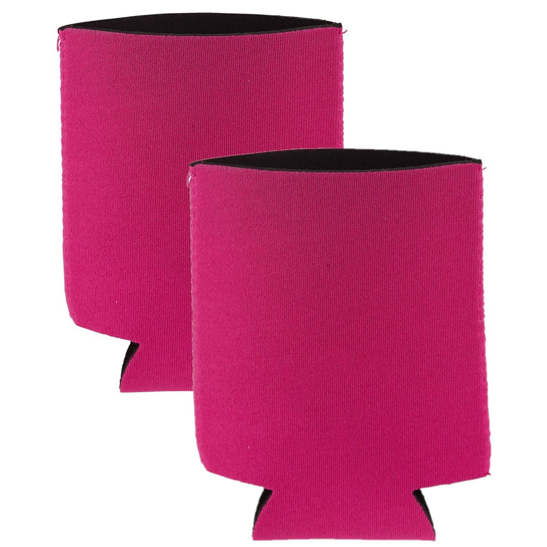 2x Stuks opvouwbare blikjeskoelers- koel hoesjes fuchsia roze
