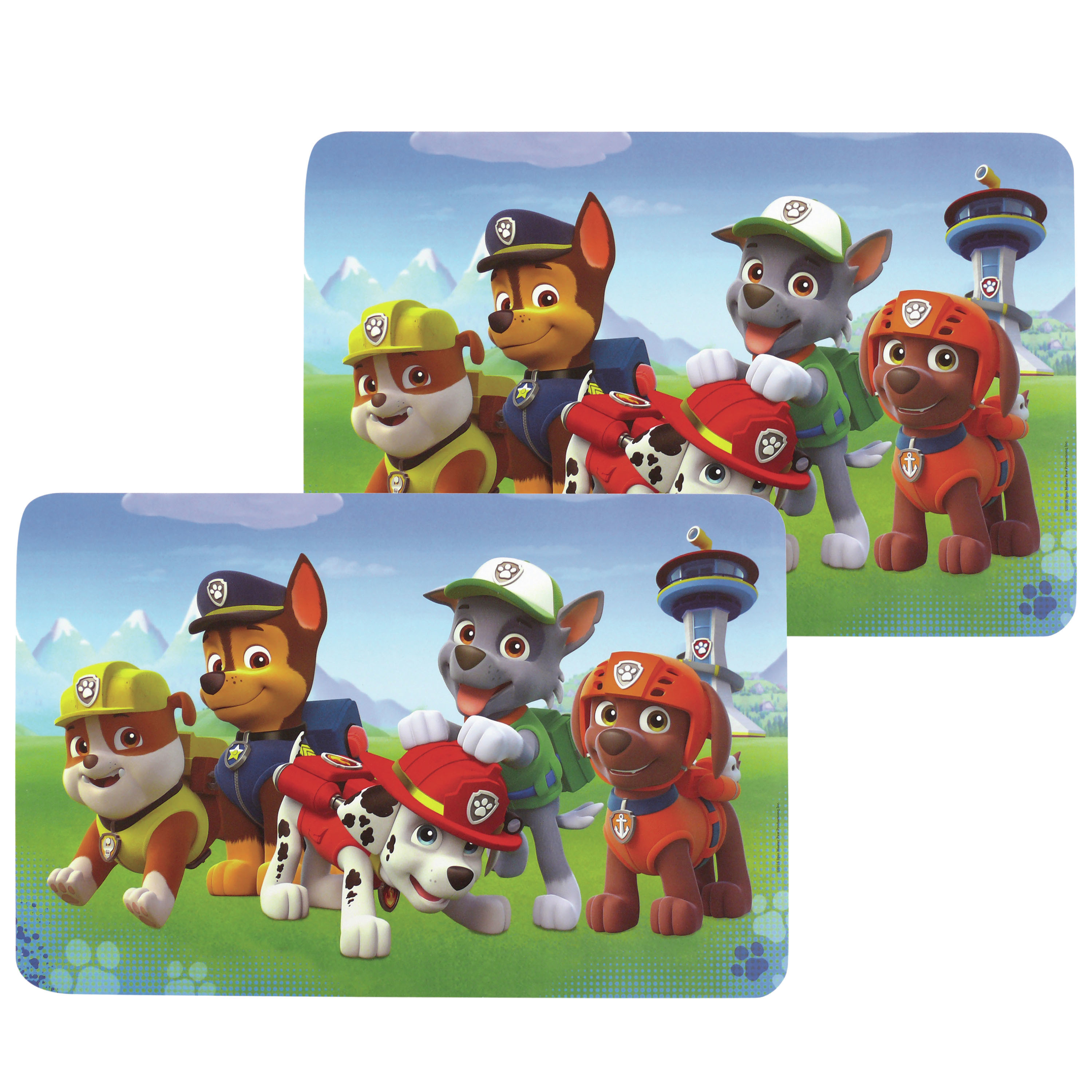 2x stuks placemats voor kinderen Paw Patrol 43 x 28 cm