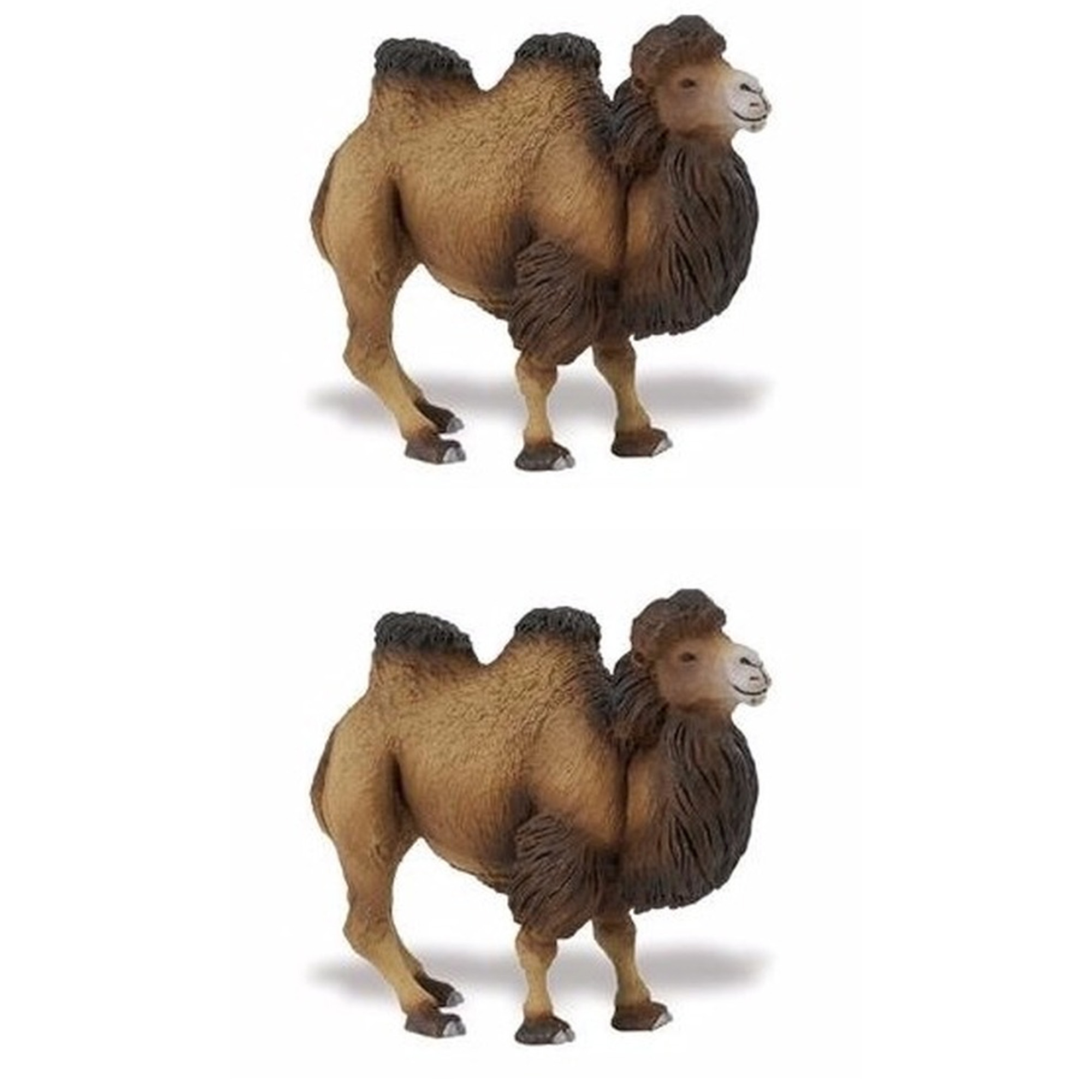 2x stuks plastic speelgoed dieren figuur kameel 11 cm