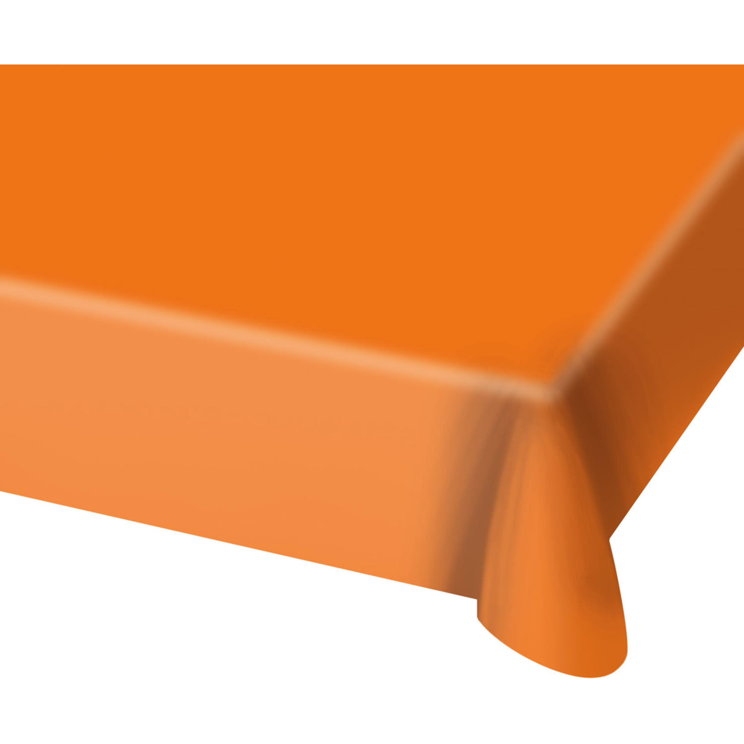 2x stuks tafelkleed van plastic oranje 130 x 180 cm