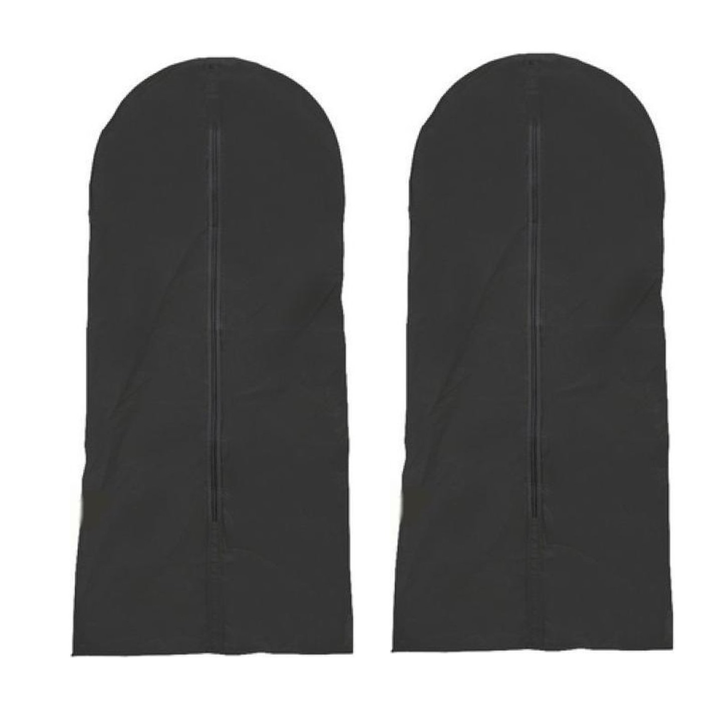 Merkloos 2x stuks zwarte kledinghoes 137 x 60 cm -