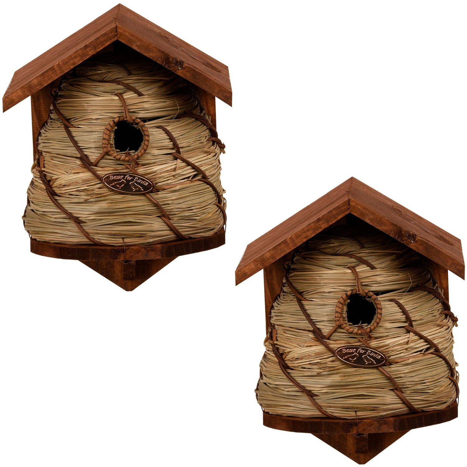2x Vogelhuisjes-nestkastjes bijenkorf 25.8 cm