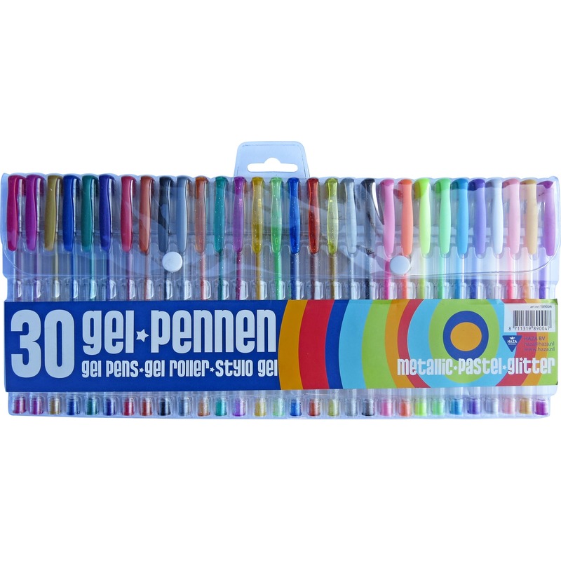 30 stuks gekleurde gelpennen
