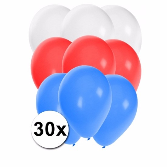 30x Ballonnen in Sloveense kleuren