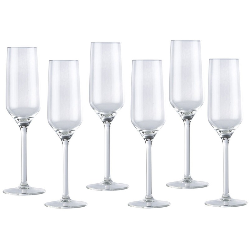 30x Champagneglas/glazen 22 centiliter -