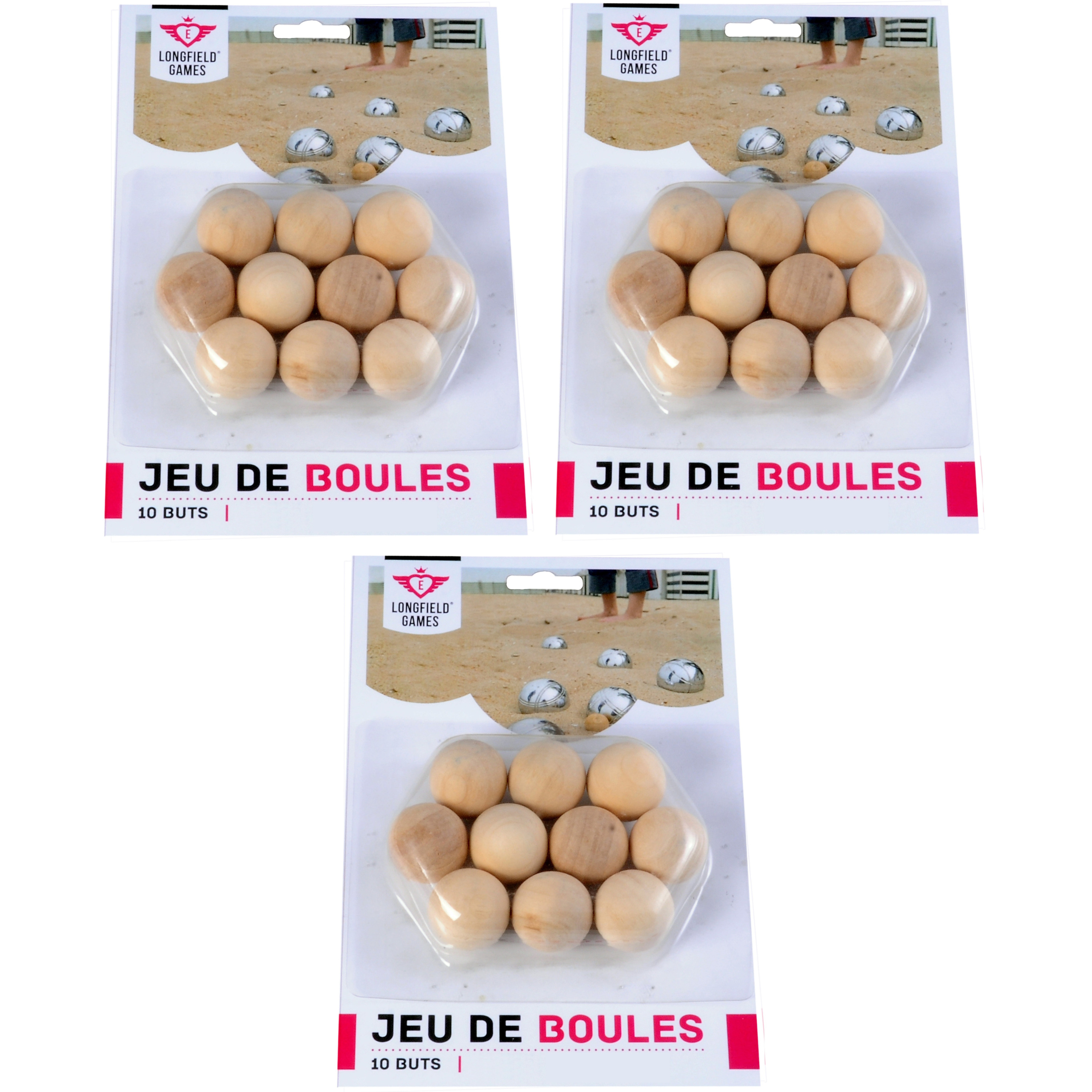 30x Jeu de boules-petanque houten buts-markerings balletjes 30 mm buitenspeelgoed