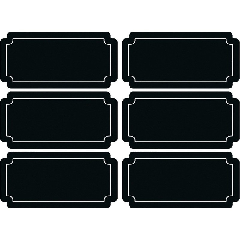 30x stuks Krijtbord voorraadkast etiketten-stickers rechthoekig