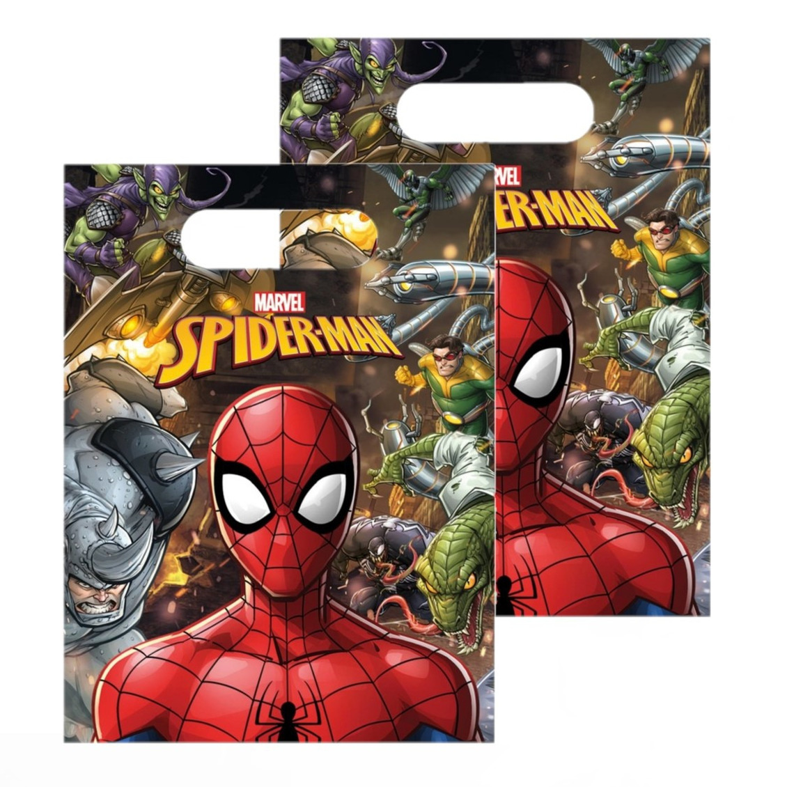 30x stuks Marvel Spiderman themafeest uitdeelzakjes 16 x 23 cm