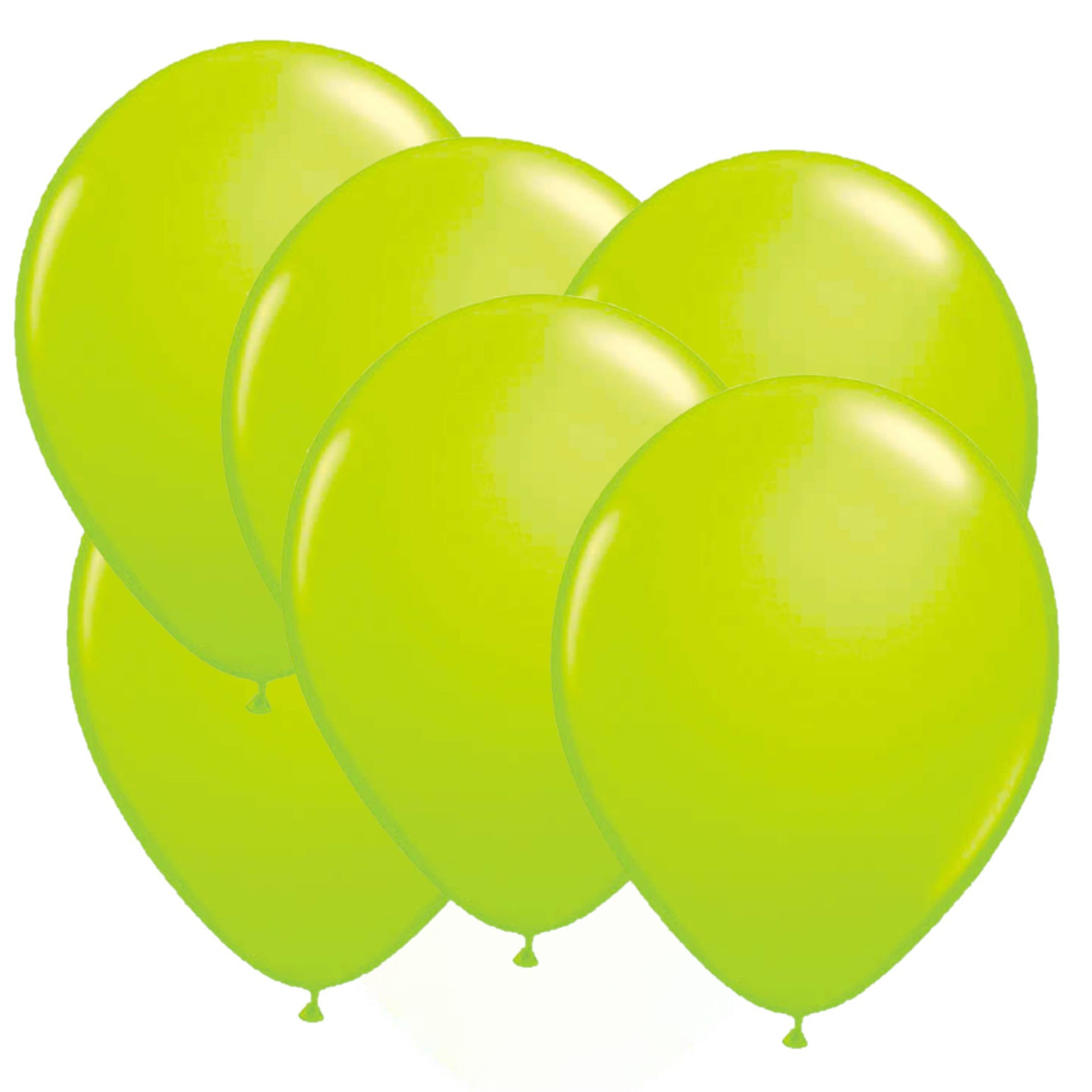 32x stuks Neon fel groene latex ballonnen 25 cm