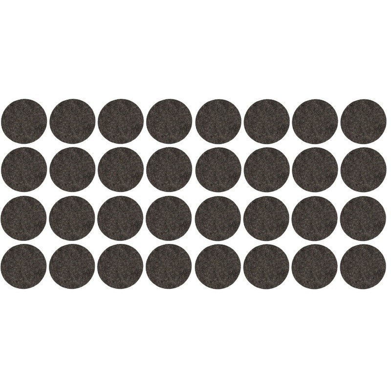 32x Zwarte ronde meubelviltjes-antislip noppen 2,6 cm