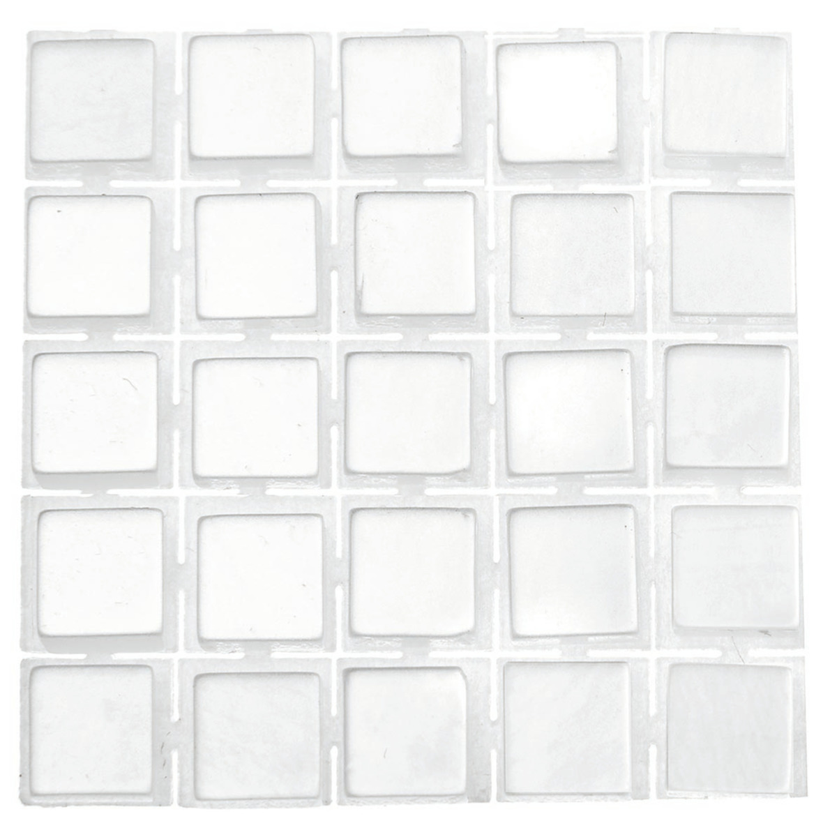 357x stuks mozaieken maken steentjes-tegels kleur wit 5 x 5 x 2 mm