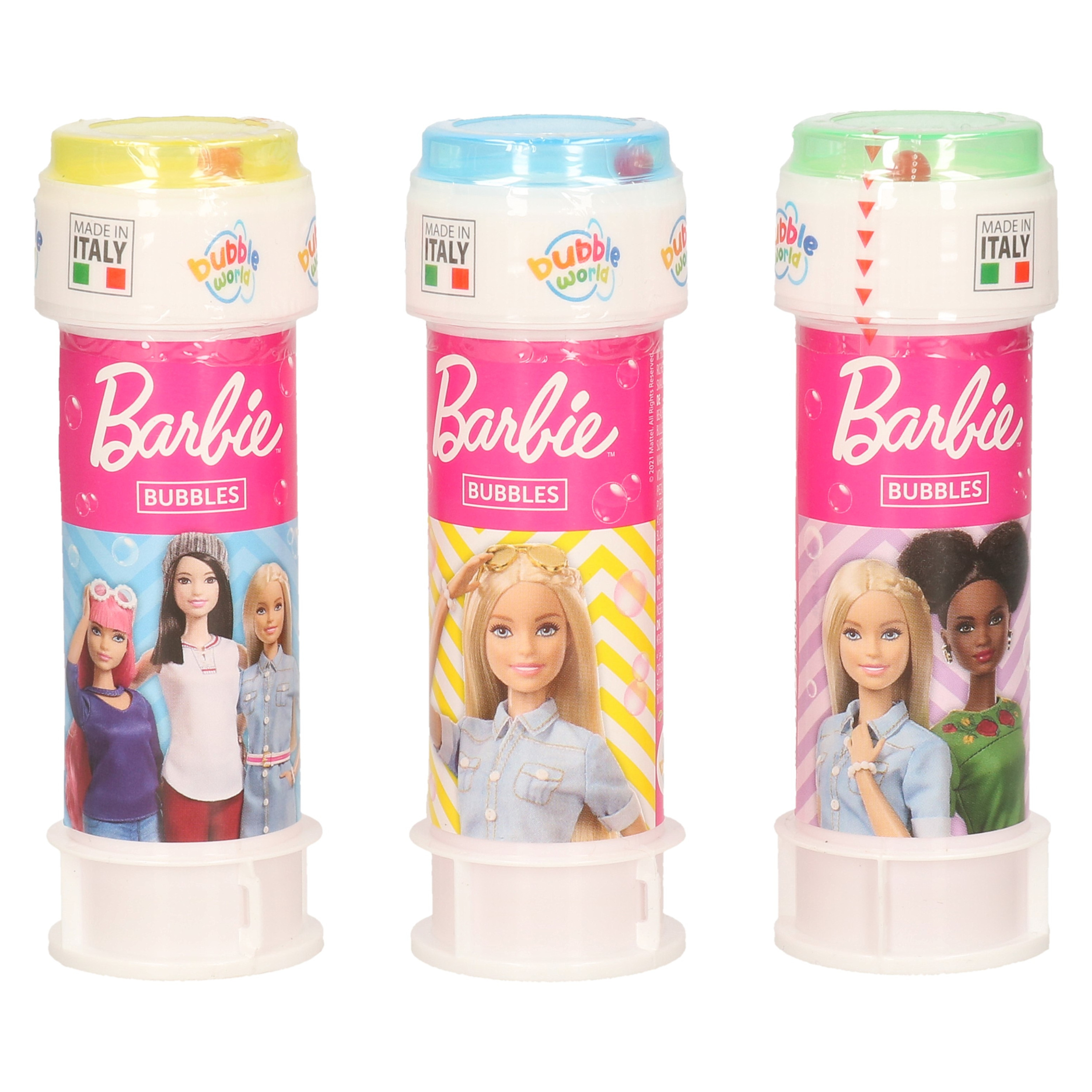 3x Barbie bellenblaas flesjes met bal spelletje in dop 60 ml voor kinderen