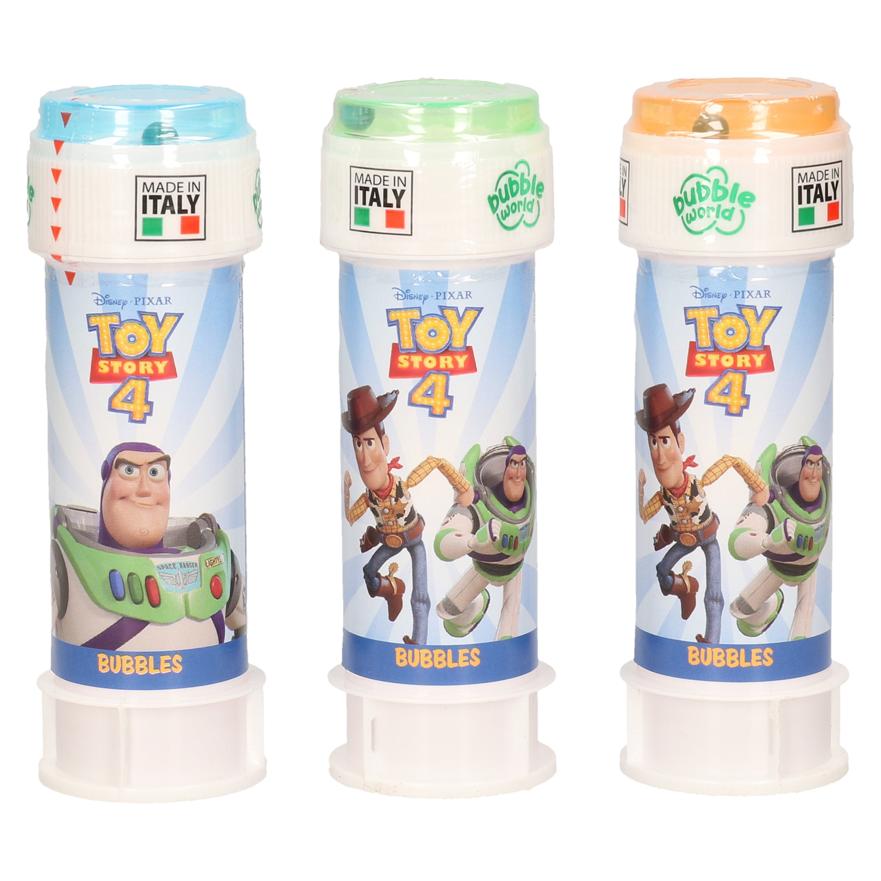 3x Disney Toy Story bellenblaas flesjes met bal spelletje in dop 60 ml voor kinderen