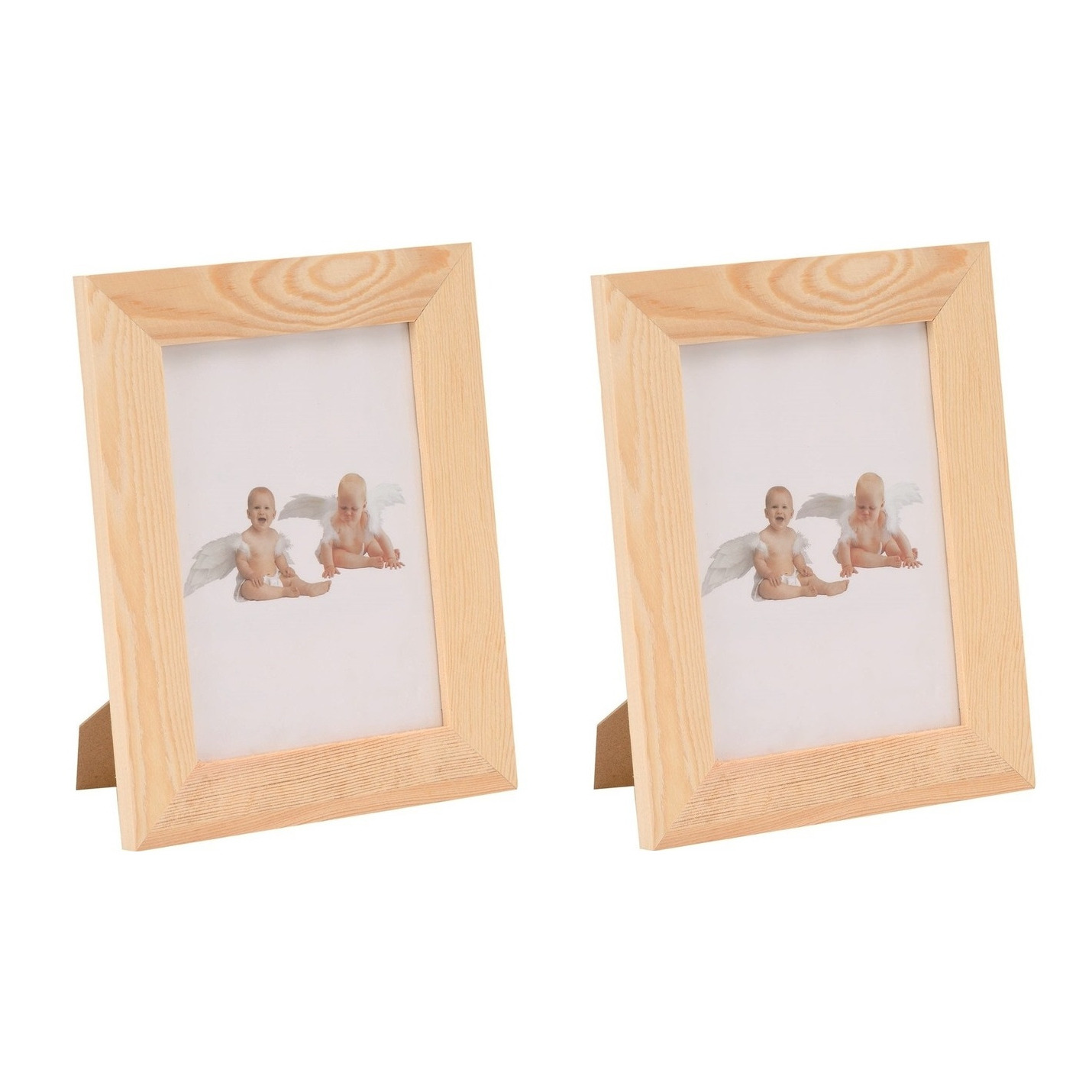 3x DIY houten fotolijstjes 17,5 x 22,5 cm hobby-knutselmateriaal