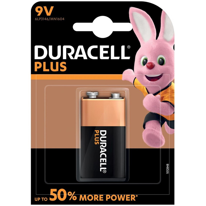 3x Duracell V9 Plus batterijen alkaline LR61 9 V